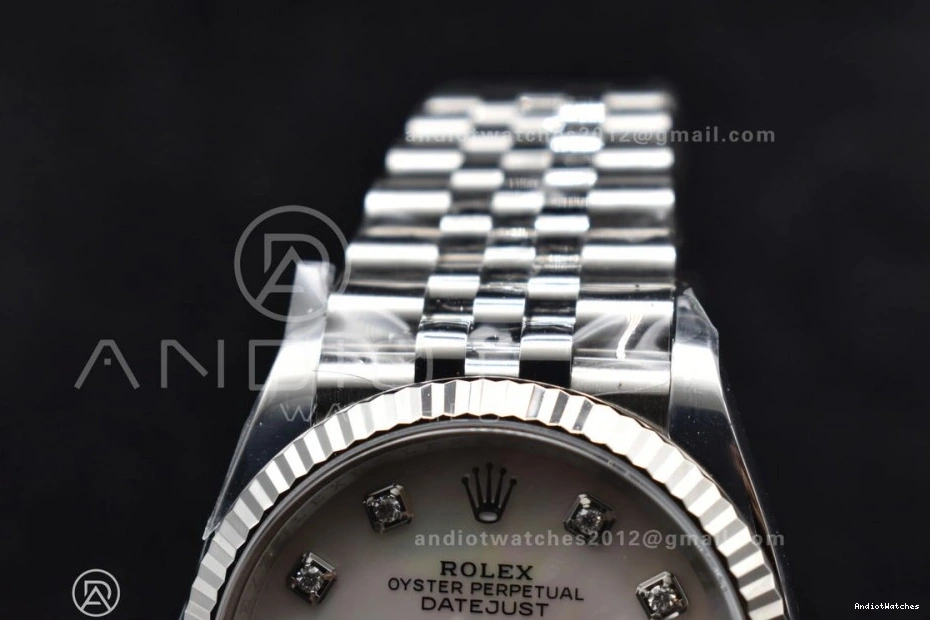 on Dial 1:1 126234 Best DateJust 904L White 36 Jubilee Edition Chic Diamonds Bracelet 570 Steel Clean MOP VR 1008